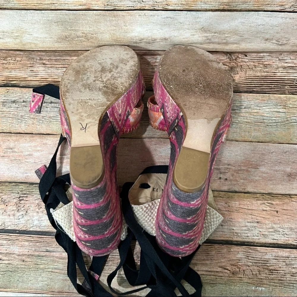 Stuart Weitzman Gladiator Strap Wedge Sandals